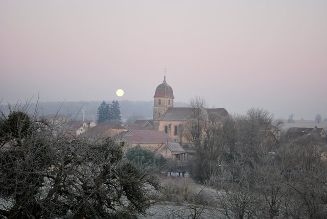 Panorama du village de Villers-lès-Luxeuil en hiver